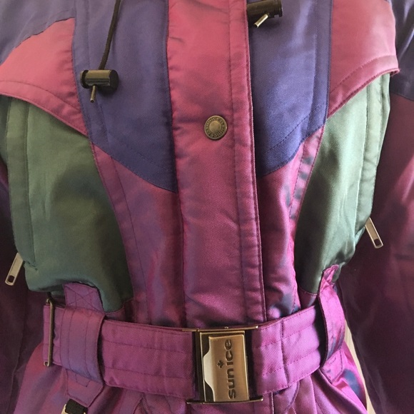 VTG SunIce Ski Jacket Retro iridescent purple blue - Picture 5 of 8